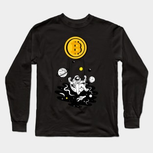 Bitcoin Crypto To The Moon Long Sleeve T-Shirt